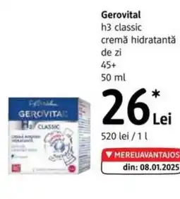 DM GEROVITAL H3 classic cremă hidratantă de zi 45+ Ofertă