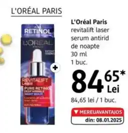 DM L'ORÉAL PARIS revitalift laser serum antirid de noapte Ofertă