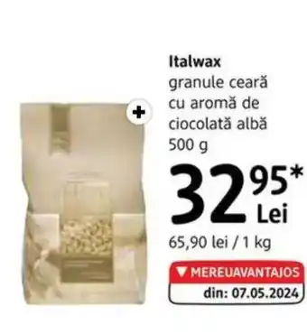 DM Italwax granule ceară cu aromă de ciocolată albă Ofertă