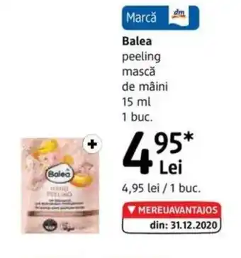 DM Balea peeling mască de mâini Ofertă