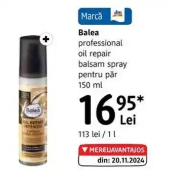 DM Balea professional oil repair balsam spray Ofertă