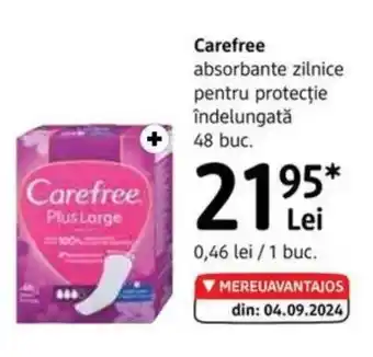 DM Carefree absorbante zilnice pentru protecţie îndelungată Ofertă