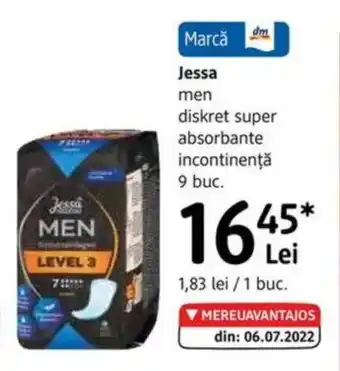 DM Jessa men diskret super absorbante incontinenţă Ofertă