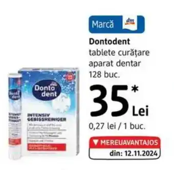 DM Dontodent tablete curăţare aparat dentar Ofertă