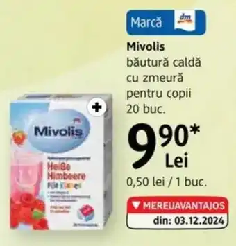 DM Mivolis băutură caldă cu zmeură pentru copii Ofertă