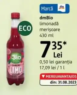 DM DmBio limonadǎ merisoare Ofertă