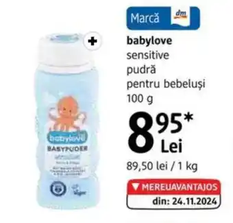 DM Babylove sensitive pudră Ofertă