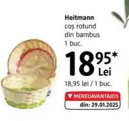 DM Heitmann cos rotund din bambus Ofertă