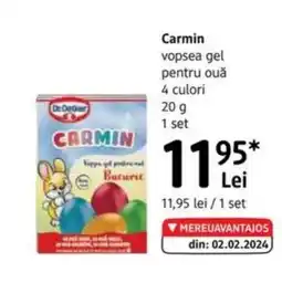 DM Carmin vopsea gel pentru ouǎ Ofertă