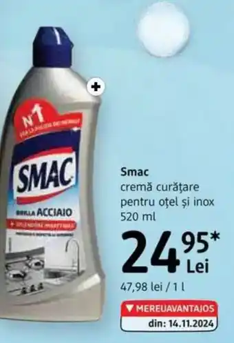 DM SMAC cremă curăţare pentru oţel şi inox Ofertă