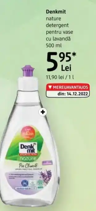 DM Denkmit nature detergent pentru vase cu lavandǎ Ofertă