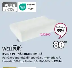 JYSK WELLPUR Kvina pernă ergonomică Ofertă