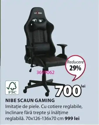 JYSK Nibe scaun gaming Ofertă