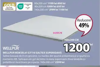 JYSK Wellpur Bokselvi GT110 saltea superioară Ofertă