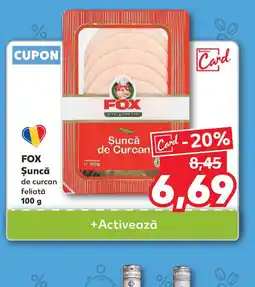 Kaufland FOX Şuncă de curcan feliată Ofertă