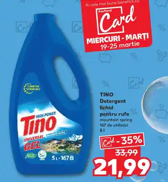 Kaufland TINO Detergent lichid pentru rufe Ofertă