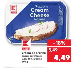 Kaufland Cremă de brânză Ofertă