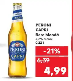 Kaufland PERONI CAPRI Bere blondă Ofertă