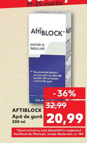 Kaufland AFTIBLOCK Apă de gură Ofertă