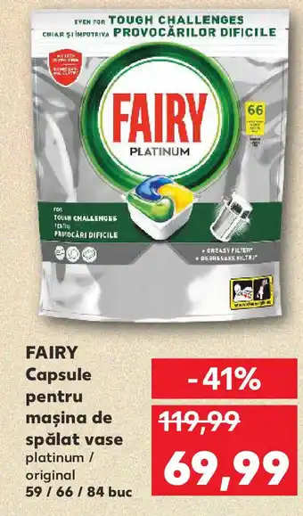 Kaufland FAIRY Capsule pentru maşina de spălat vase Ofertă