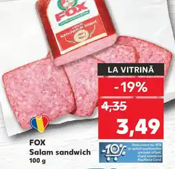 Kaufland FOX Salam sandwich Ofertă