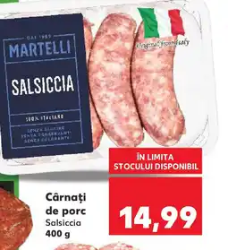 Kaufland Cârnaţi de porc Salsiccia Ofertă