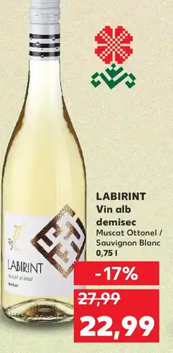 Kaufland LABIRINT Vin alb demisec Ofertă