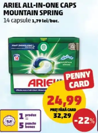 Penny ARIEL All-in-one caps mountain spring Ofertă