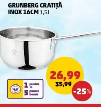 Penny Grunberg cratiță inox 16cm Ofertă