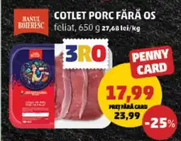 Penny Cotlet porc fără os Ofertă