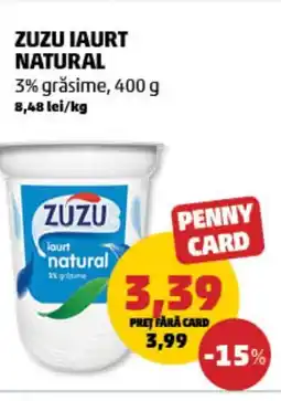 Penny Zuzu iaurt natural Ofertă