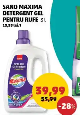 Penny Sano maxima detergent gel pentru rufe Ofertă