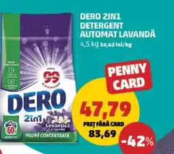 Penny DERO 2in1 detergent automat lavandă Ofertă