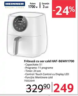 Selgros Friteuză cu aer cald HAF-B6WH1700 Ofertă