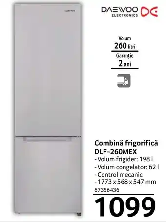 Selgros Combină frigorifică DLF-260MEX Ofertă
