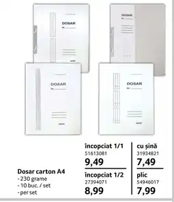 Selgros Dosar carton A4 Ofertă
