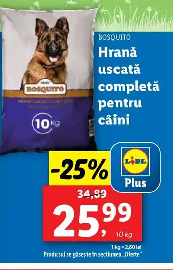 Lidl BOSQUITO Hrană uscată completă pentru câini Ofertă