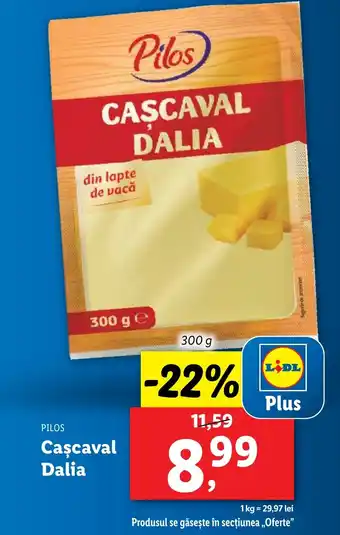 Lidl PILOS Caşcaval Dalia Ofertă