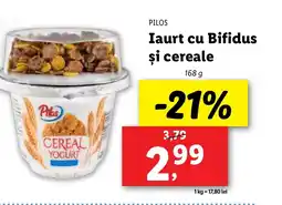 Lidl PILOS Iaurt cu Bifidus şi cereale Ofertă