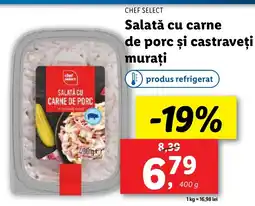 Lidl CHEF SELECT Salată cu carne de porc şi castraveţi muraţi Ofertă