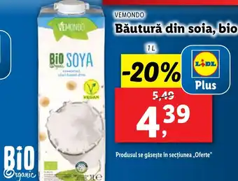 Lidl VEMONDO Băutură din soia, bio Ofertă