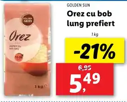 Lidl GOLDEN SUN Orez cu bob lung prefiert Ofertă