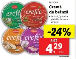 Lidl MILBONA Cremă de brânză Ofertă