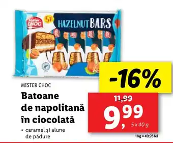 Lidl MISTER CHOC Batoane de napolitană în ciocolată Ofertă