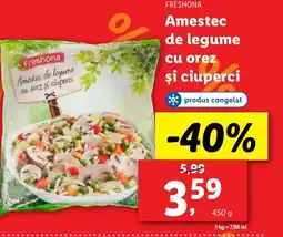 Lidl FRESHONA Amestec de legume cu orez şi ciuperci Ofertă