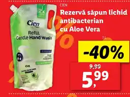 Lidl CIEN Rezervă săpun lichid antibacterian cu Aloe Vera Ofertă