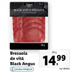 Lidl Bresaola de vitǎ Black Angus Ofertă