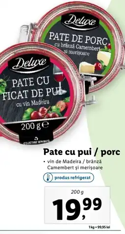 Lidl Pate cu pui / porc Ofertă