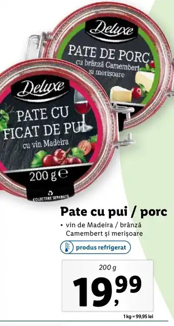 Lidl Pate cu pui / porc Ofertă