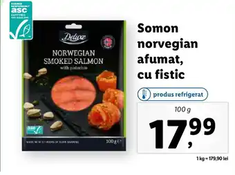 Lidl Somon norvegian afumat, cu fistic Ofertă